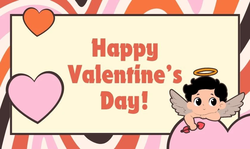 Background Valentine 14/2 chủ đề thần Cupid