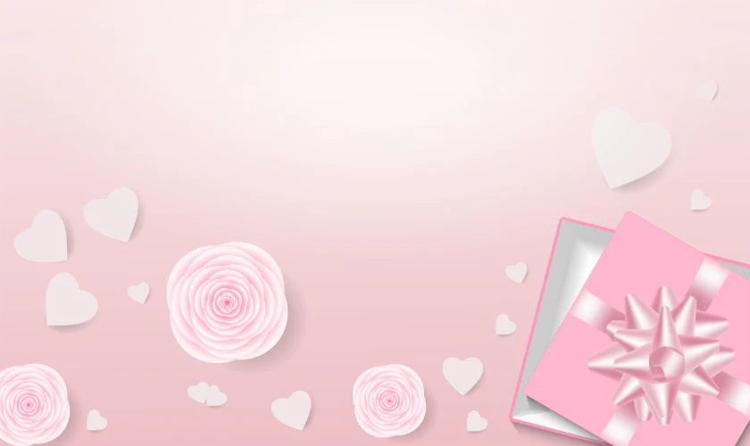 Valentine Background tone hồng ấn tượng