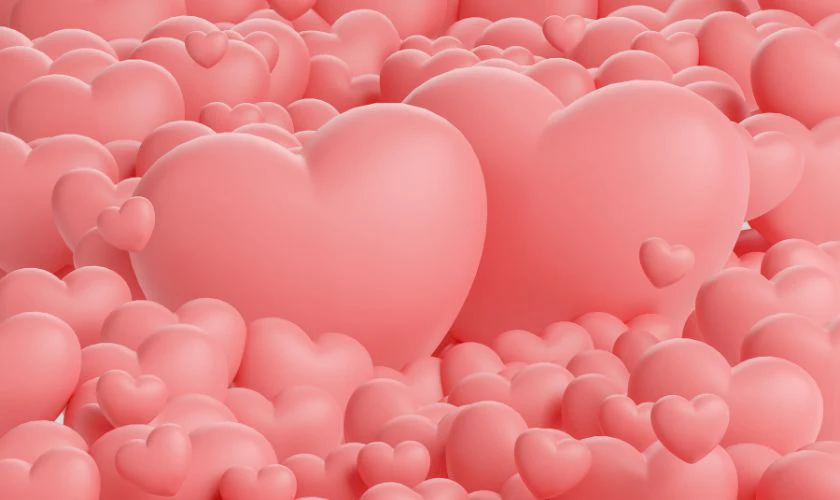 Valentine Background tone hồng cute