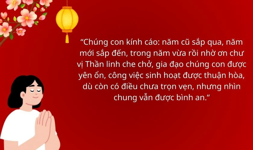 Văn Khấn Thổ Công Ngày 29 Tết