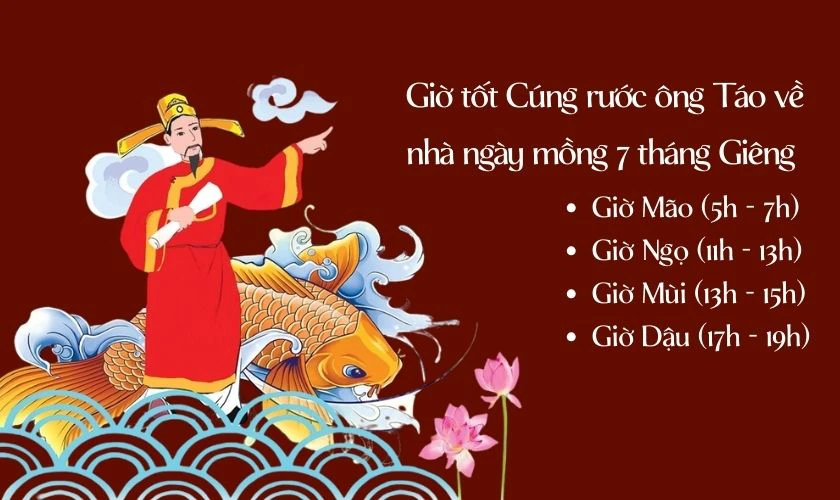 Cúng rước ông Táo về nhà ngày mồng 7 tháng Giêng 2026 giờ nào tốt?