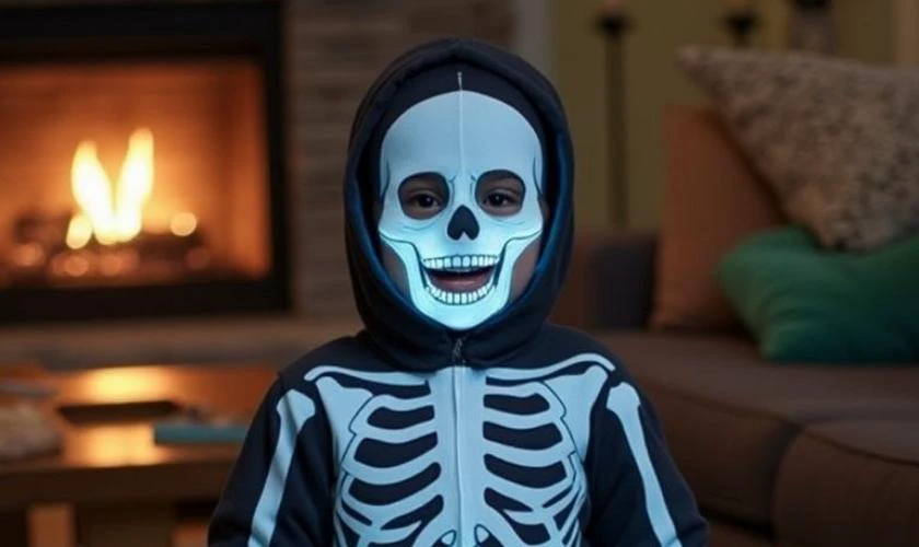 Hóa trang thành bộ xương ấn tượng