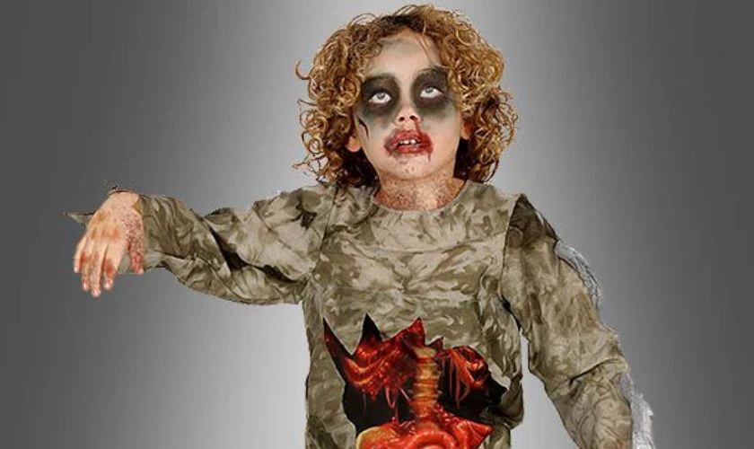 Vẽ mặt Halloween quái vật hung dữ