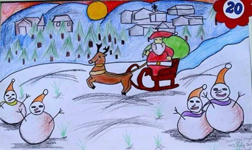 Tranh vẽ Noel đẹp