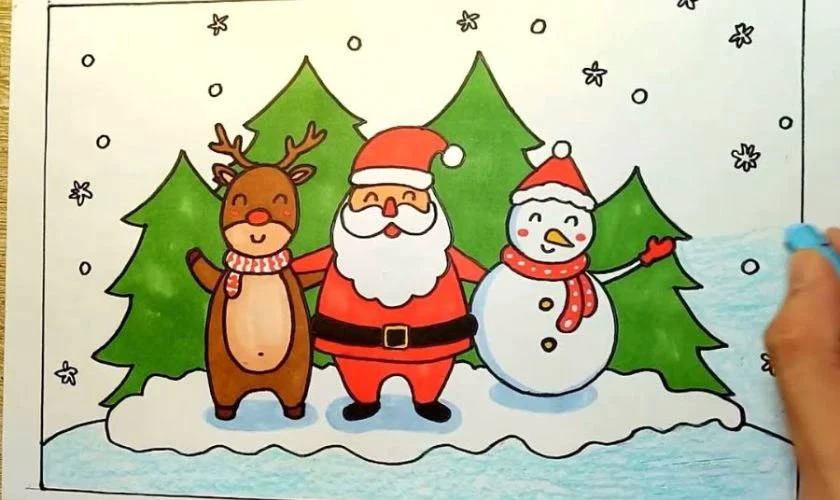 Tranh vẽ Noel cho trẻ