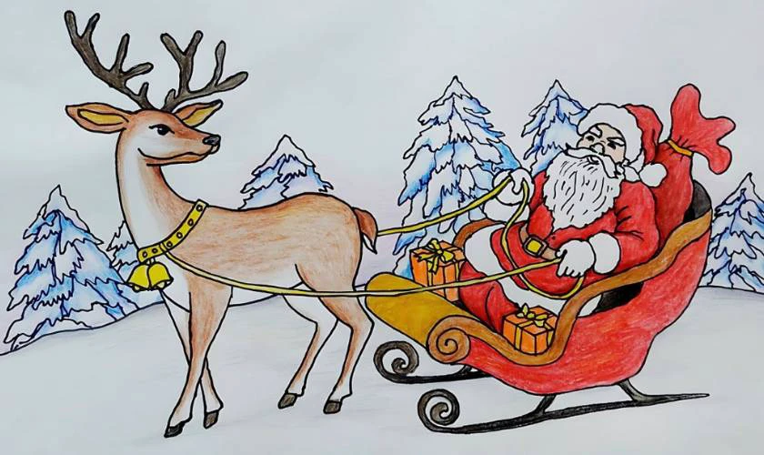 Tranh vẽ Noel tinh xảo