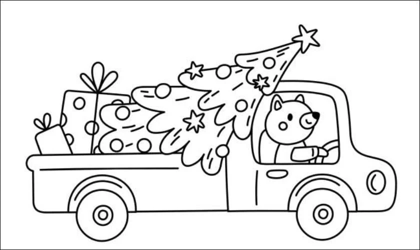 Tranh tô Noel đơn giản