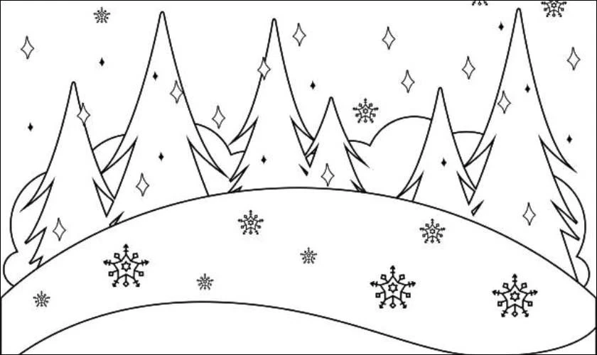 Tranh tô Noel cây thông