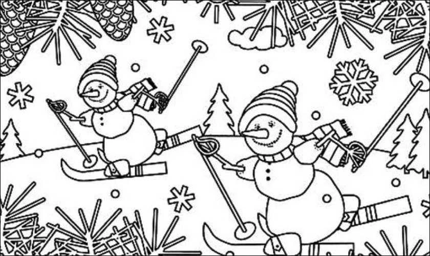 Tranh tô Noel người tuyết