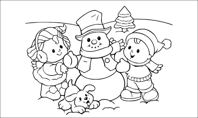 Tranh tô Noel chi tiết