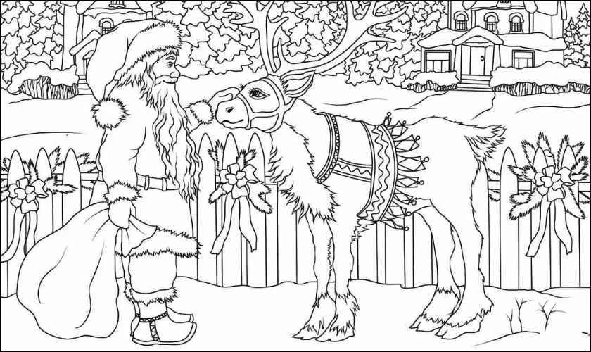 Tranh tô Noel dễ thương