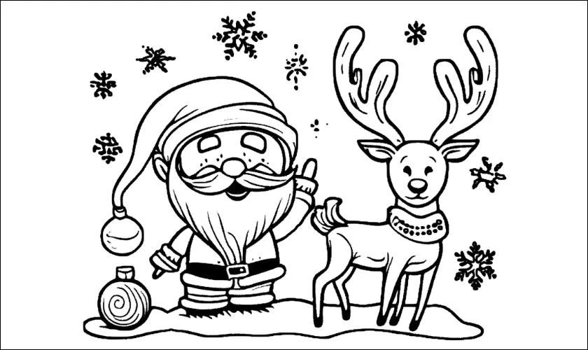 Tranh tô Noel họa tiết