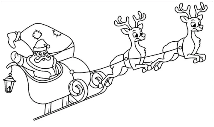 Tranh tô Noel và tuần lộc