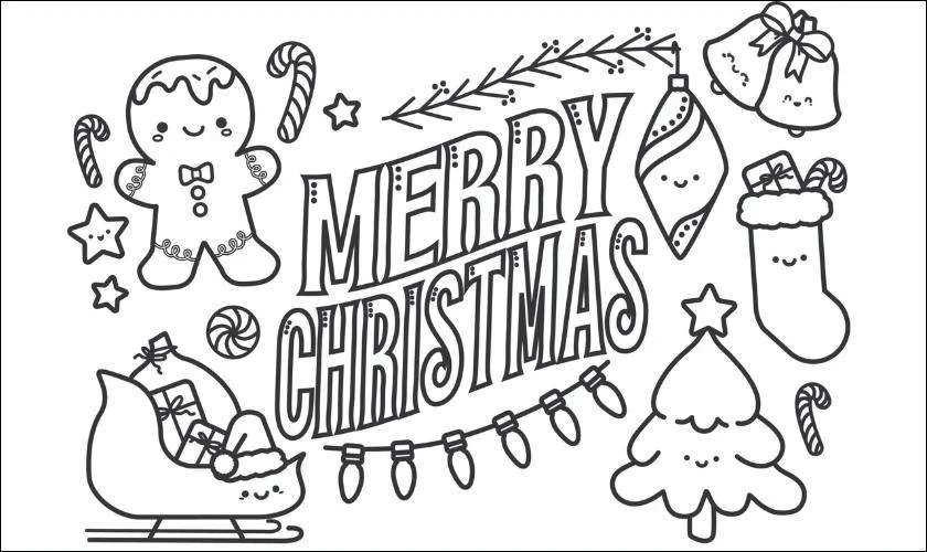 Tranh tô Noel cho chữ