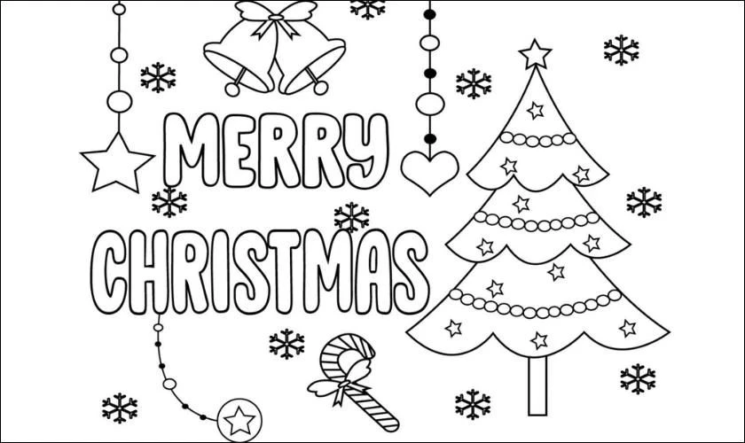 Tranh tô Noel đơn giản cho bé