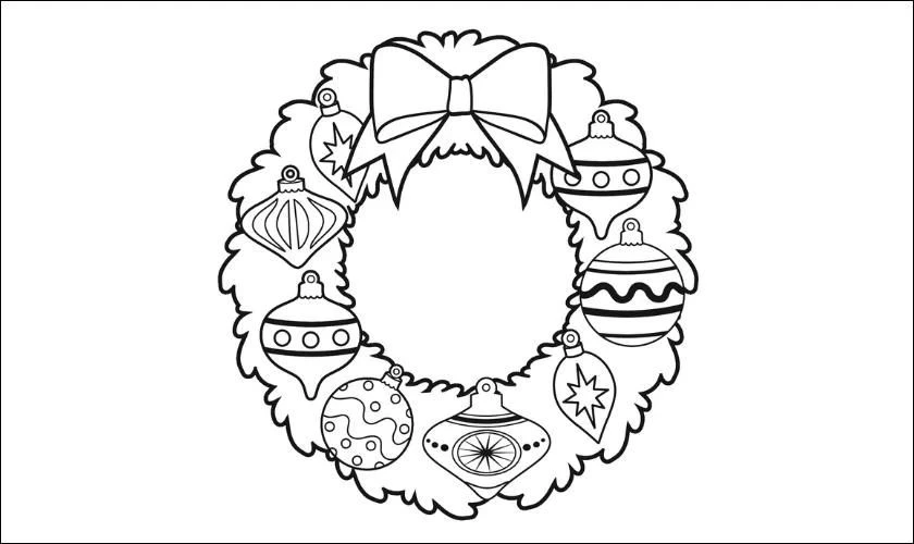 Tranh tô Noel vòng nguyệt quế