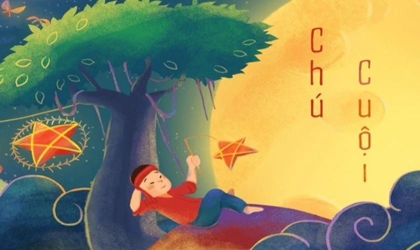 Vẽ thiệp trung thu chủ đề chú cuội