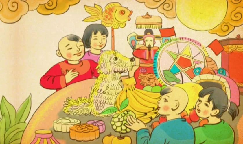 Vẽ thiệp có mâm cổ