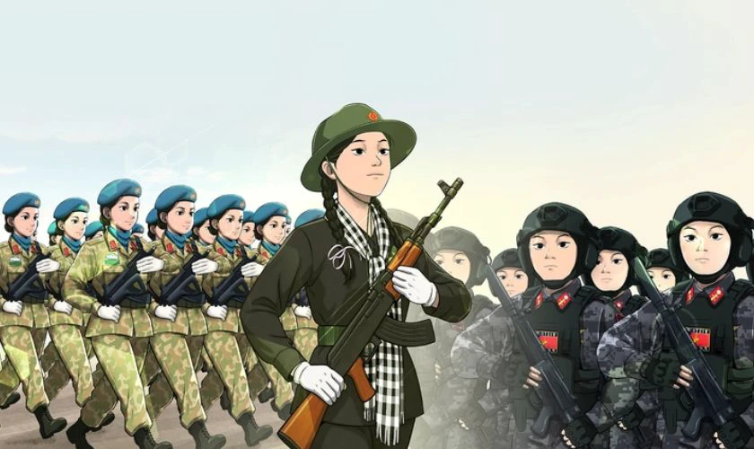 Vẽ tranh diễu hành ngày 2/9