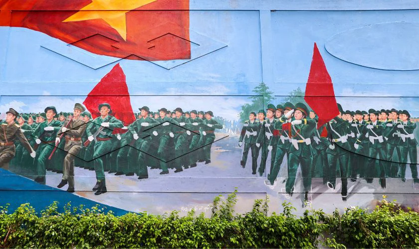 Vẽ tranh diễu binh ngày 2/9
