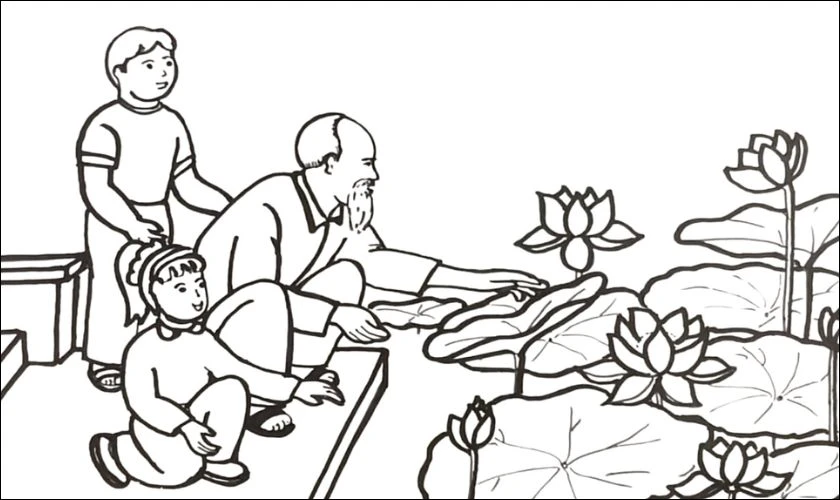 Tranh tô màu 2/9 cho bé