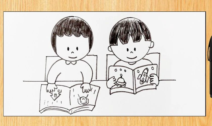 Tranh vẽ 20/10 tặng chị, em gái