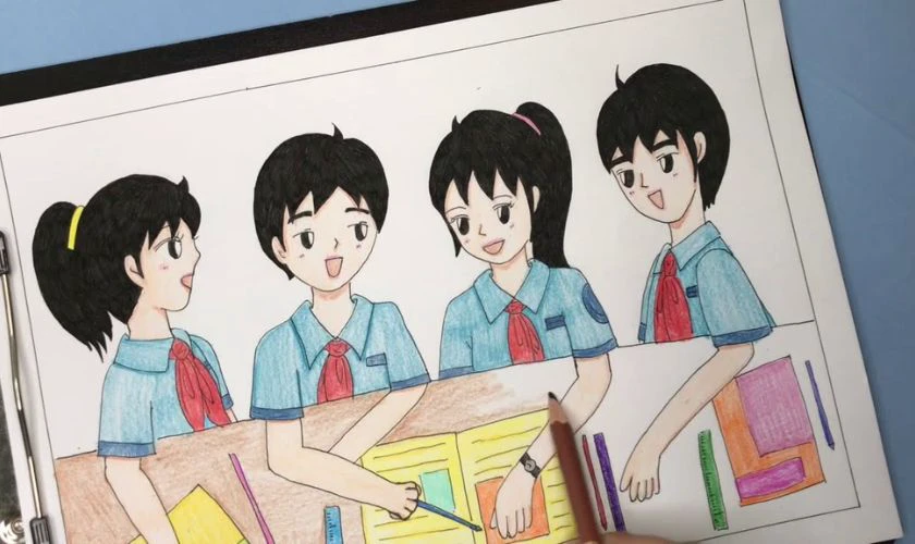 Mẫu tranh 20/10 tặng bạn bè