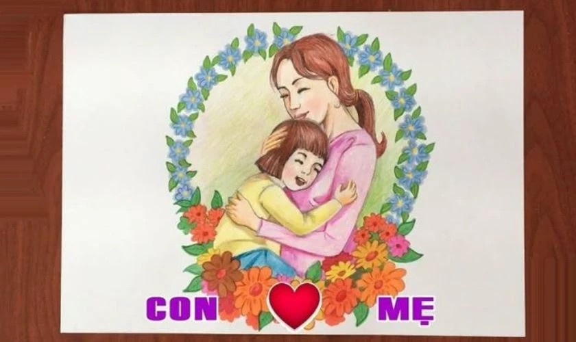 Vẽ tranh tặng mẹ ngày 20/10