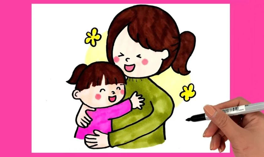 Tranh vẽ tặng mẹ ngày 20/10