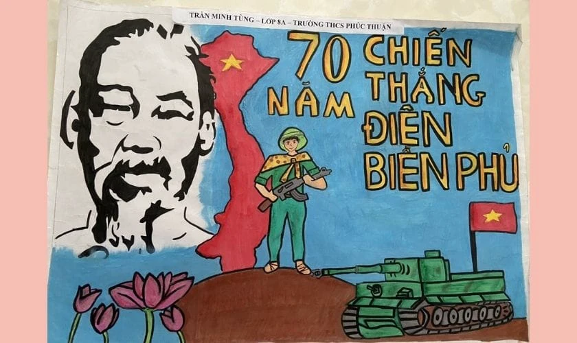 Tác phẩm thể hiện niềm vui vỡ òa sau chiến thắng Điện Biên