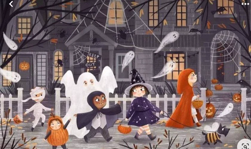 Vẽ tranh Halloween chủ đề vô diện