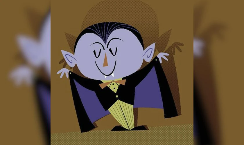 Vẽ tranh Halloween chủ đề ma cà rồng