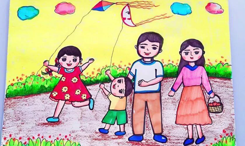 Vẽ tranh ngày Gia Đình Việt Nam với thông điệp yêu thương