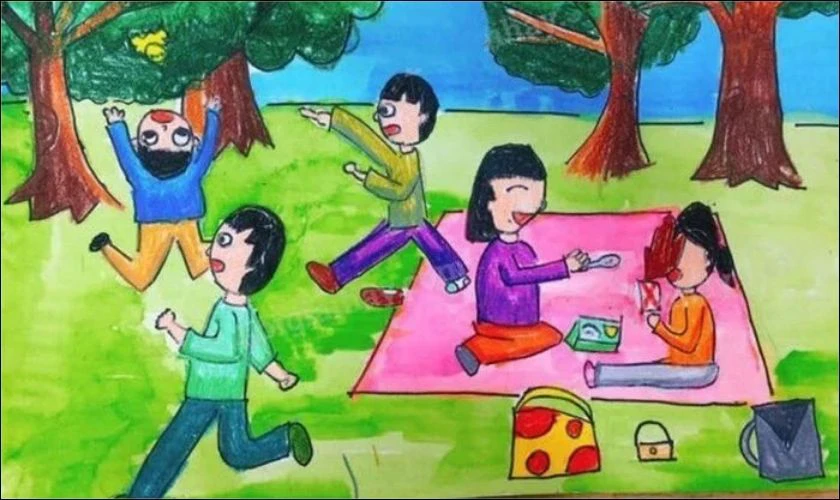 Vẽ tranh 1/6 chủ đề gia đình