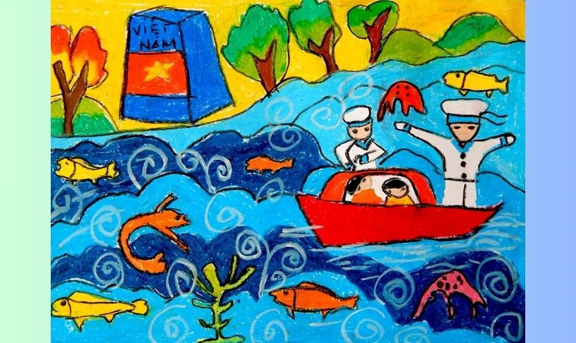 Tranh Quốc tế thiếu nhi chủ đề ước mơ