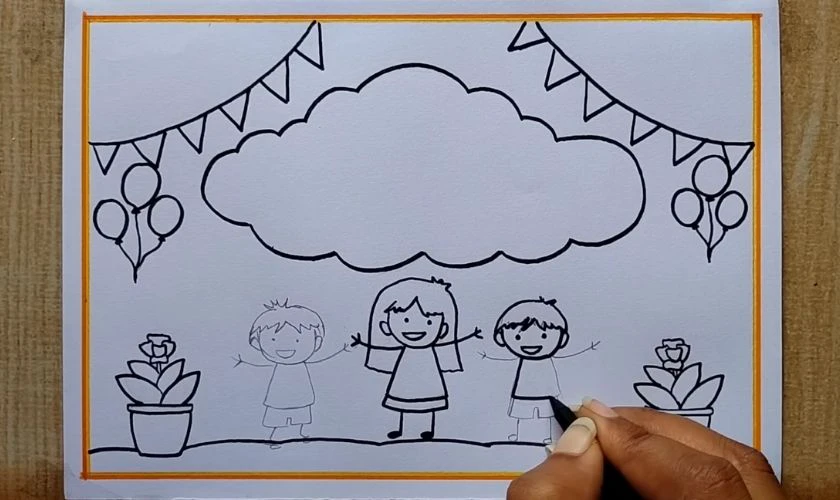 Bắt đầu đi nét và hoàn thiện từng chi tiết