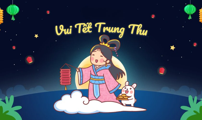 Vẽ tranh Tết Trung Thu có Chị Hằng