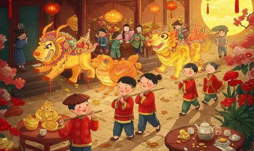 Vẽ tranh Trung Thu cùng các em nhỏ