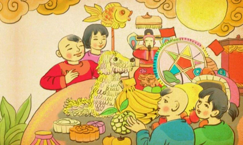 Mâm chỗ ngày Tết Trung thu