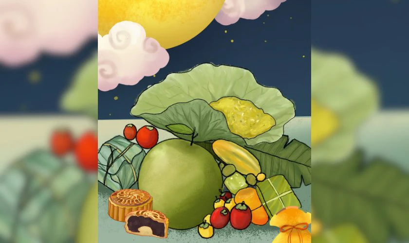 Dĩa trái cây sắp xếp khéo léo