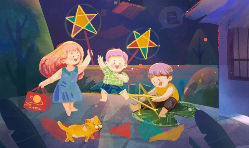 Lồng đèn ông sao lấp lánh