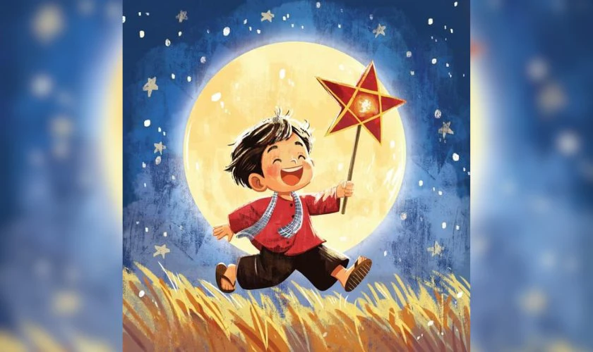 Em bé háo hức vui chơi