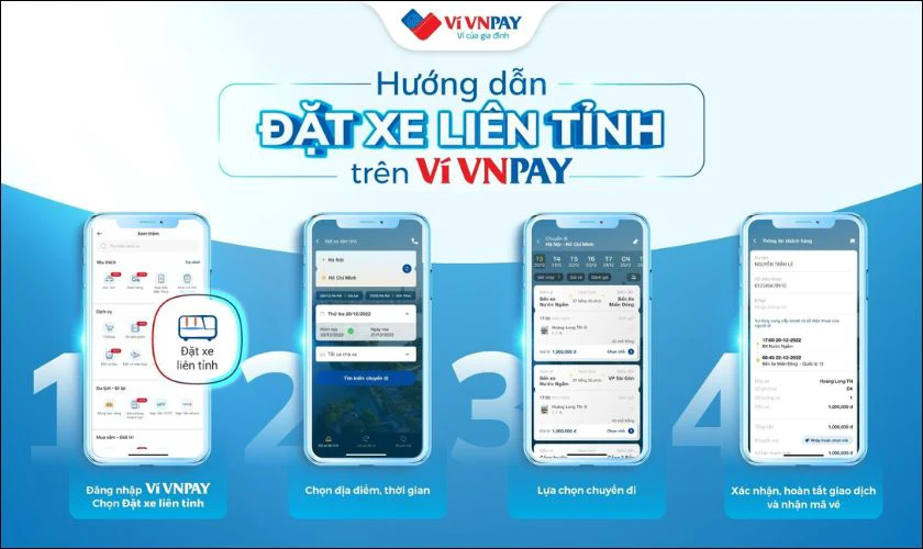 Mua vé xe online uy tín qua ví điện tử VNPAY