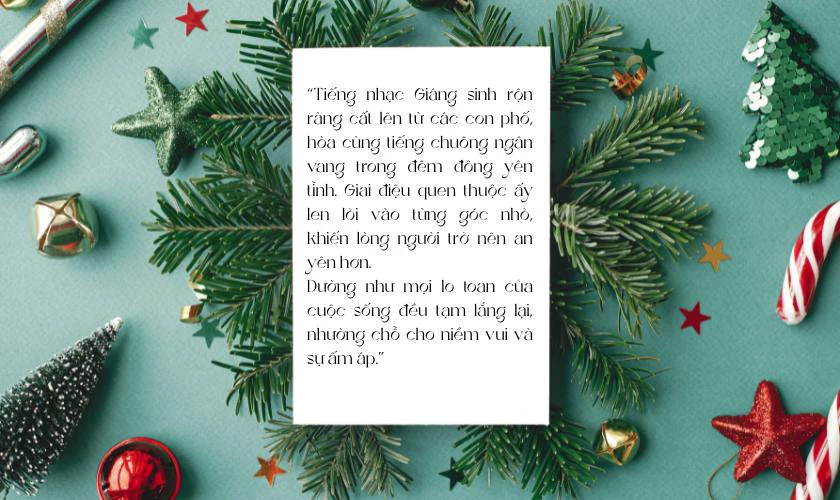 Đoạn văn Âm thanh mùa Noel vang lên khắp nơi