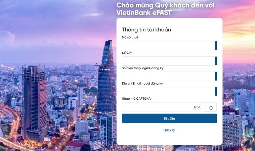 Cách đăng ký VietinBank eFAST dành cho doanh nghiệp