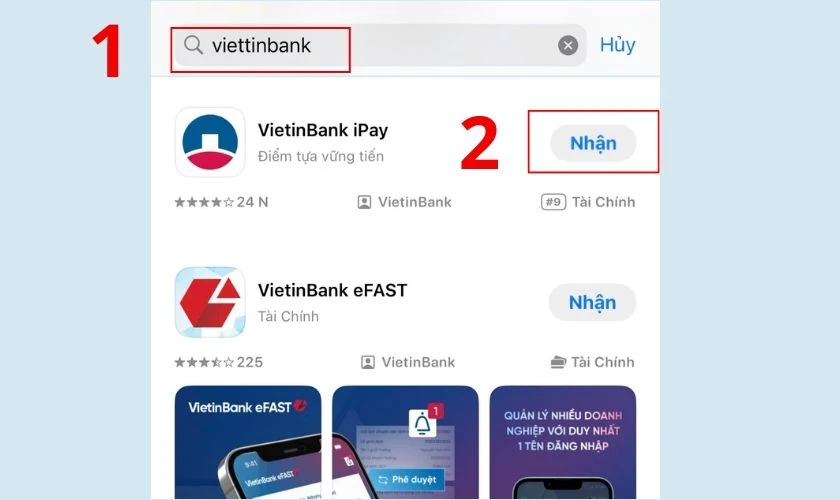 Tải ứng dụng VietinBank iPay về điện thoại iPhone