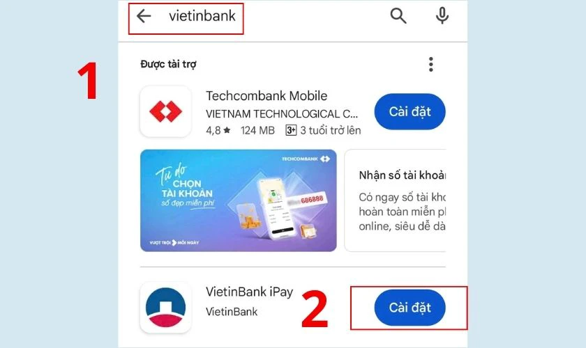 Tải ứng dụng VietinBank iPay về điện thoại Android