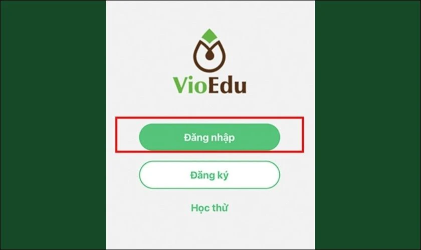 Vioedu.vn đăng nhập trên điện thoại