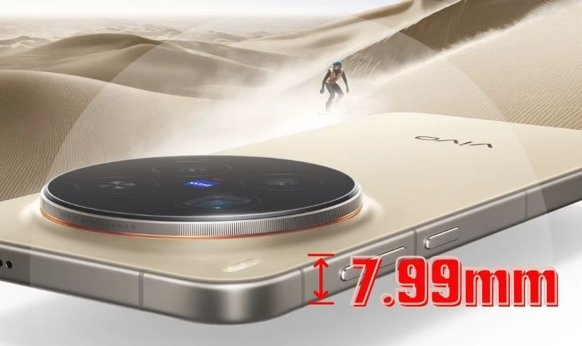 vivo X300 Pro thân máy mỏng chỉ 7.99mm