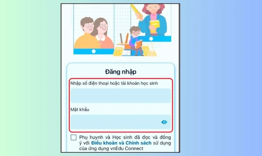 Bạn nhập số điện thoại đã dùng đăng ký